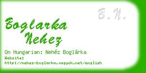 boglarka nehez business card