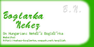 boglarka nehez business card